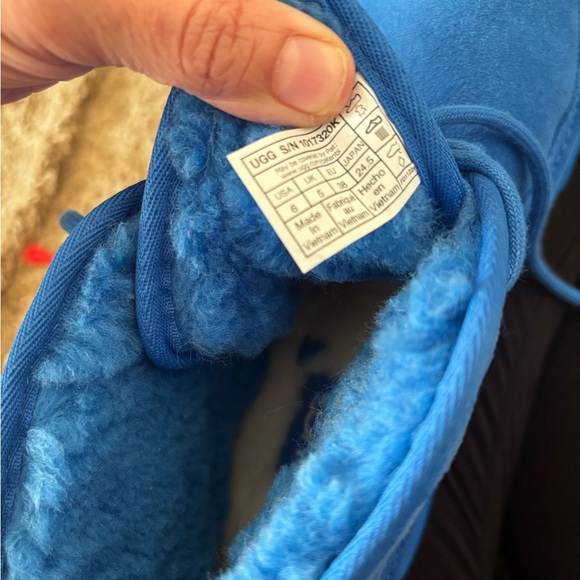 UGG Vibrant Blue Fleece-Lined Boots